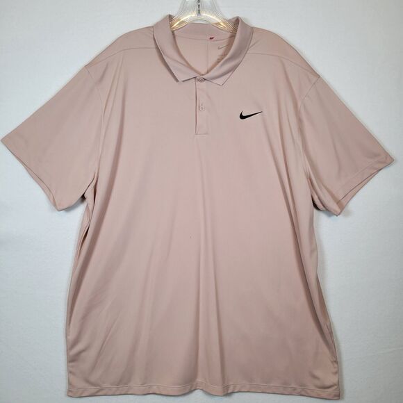 Nike Mens Golf Shirt Top Size XXL Blue Peach Dri-Fit Lightweight Activewear Lot - Picture 8 of 13